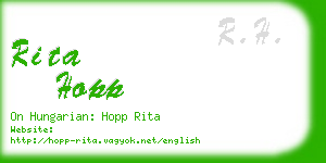 rita hopp business card